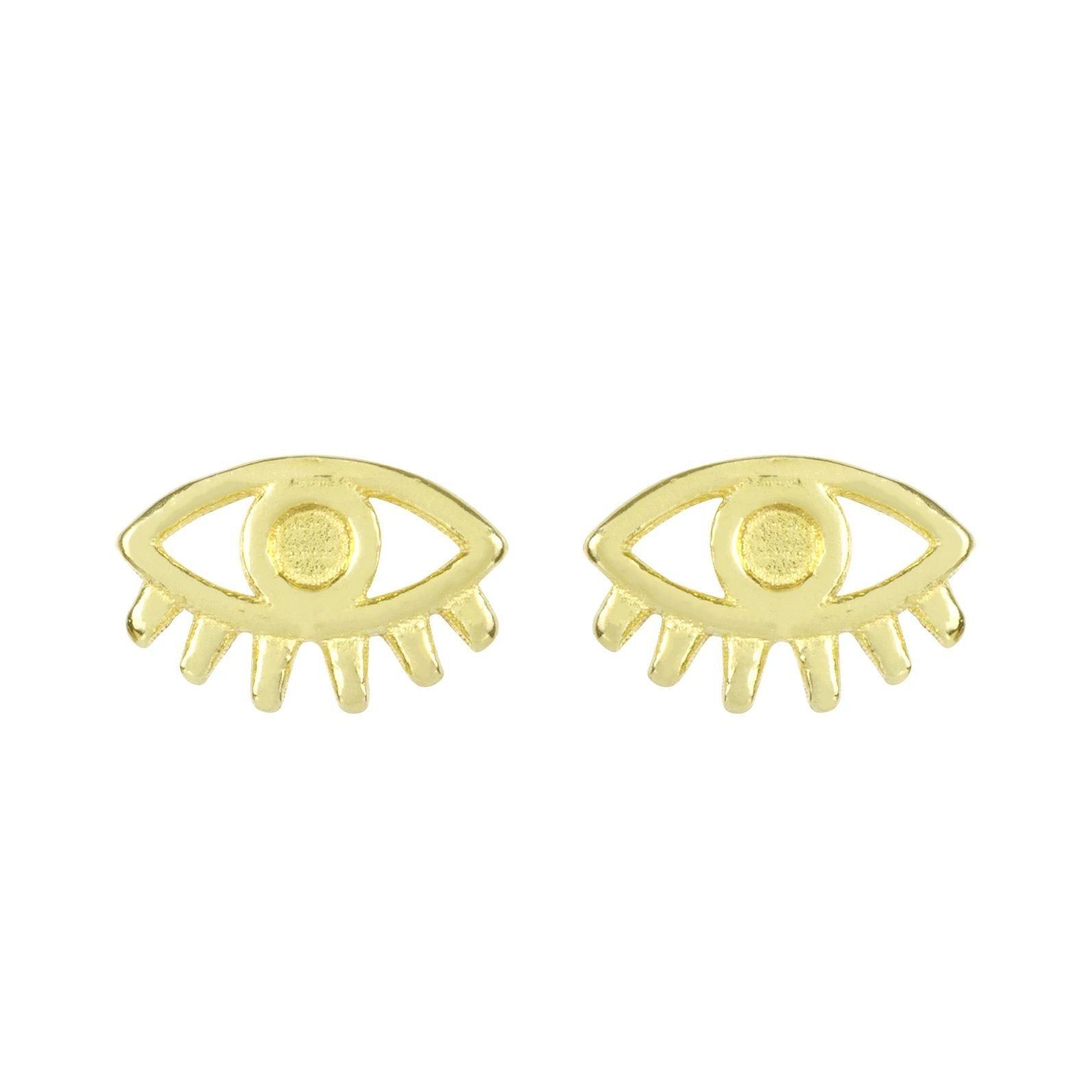 Tiny Evil Eye Stud Earrings Evil Eye Studs Tiny Gold Studs Gold Earrings  Tiny Gold Earrings Gold Eye Earrings dainty Eye Earrings - Etsy